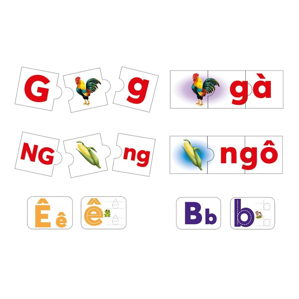 Bộ thẻ chữ cái- ghép hình - ghép vần tiếng Việt