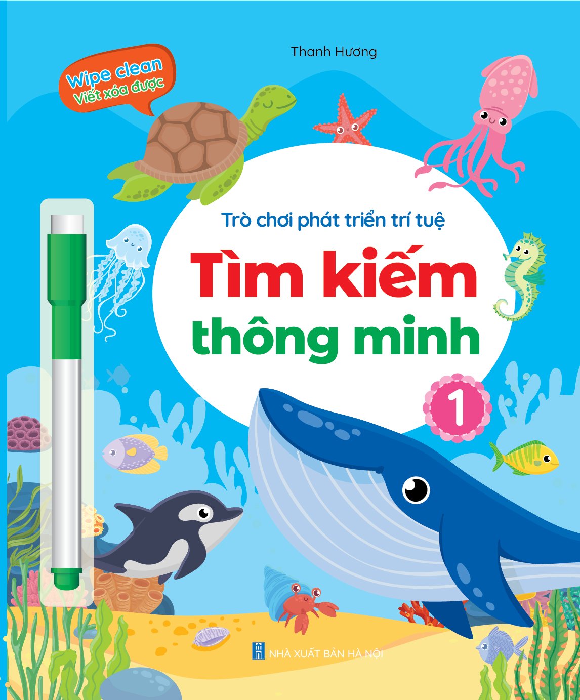 Bộ trò chơi phát triển trí tuệ ( Trò chơi nối số và trò chơi tìm kiếm bộ 4 cuốn tặng kèm 2 bút có đầu xóa)