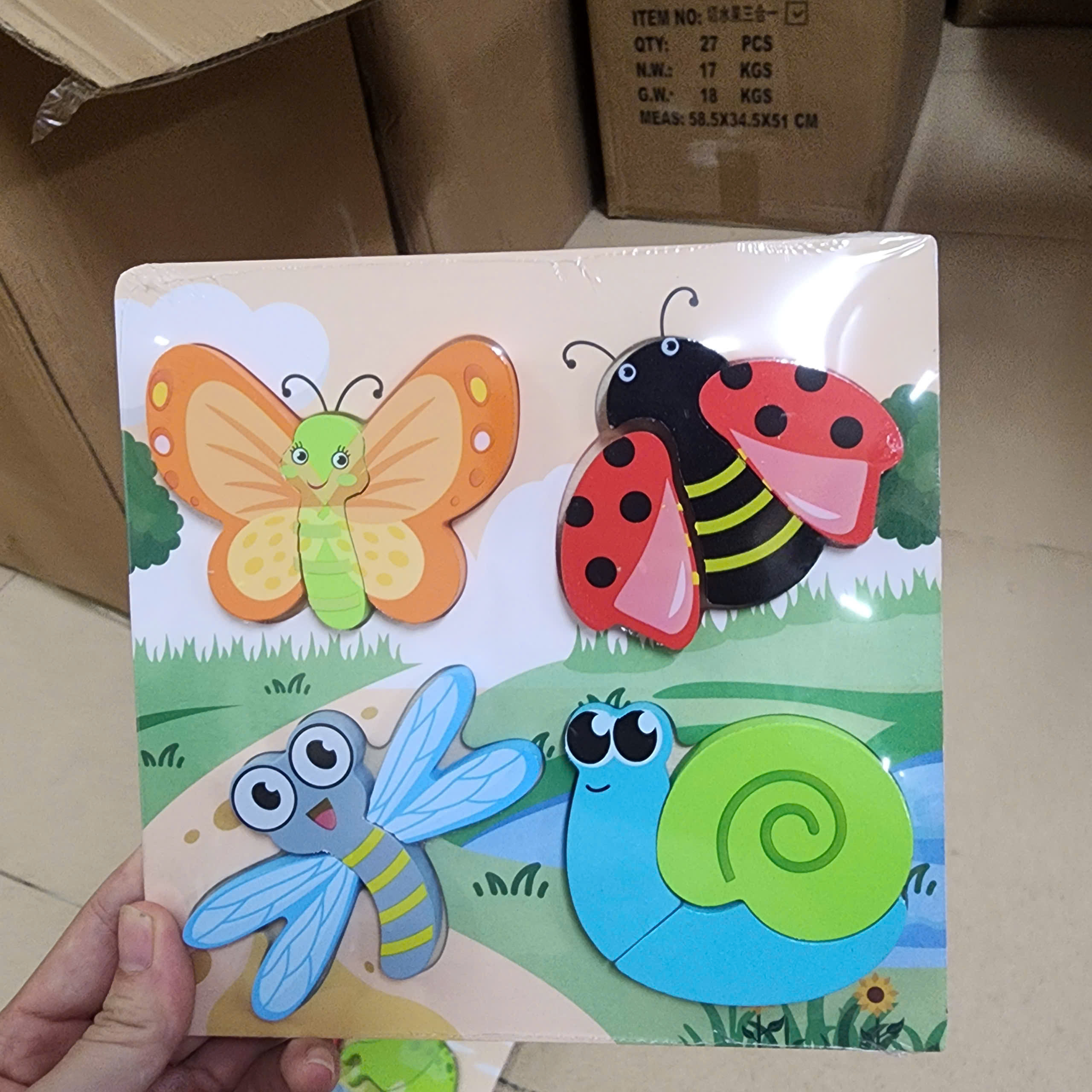 Tranh nổi 4 hình size 18*18cm
