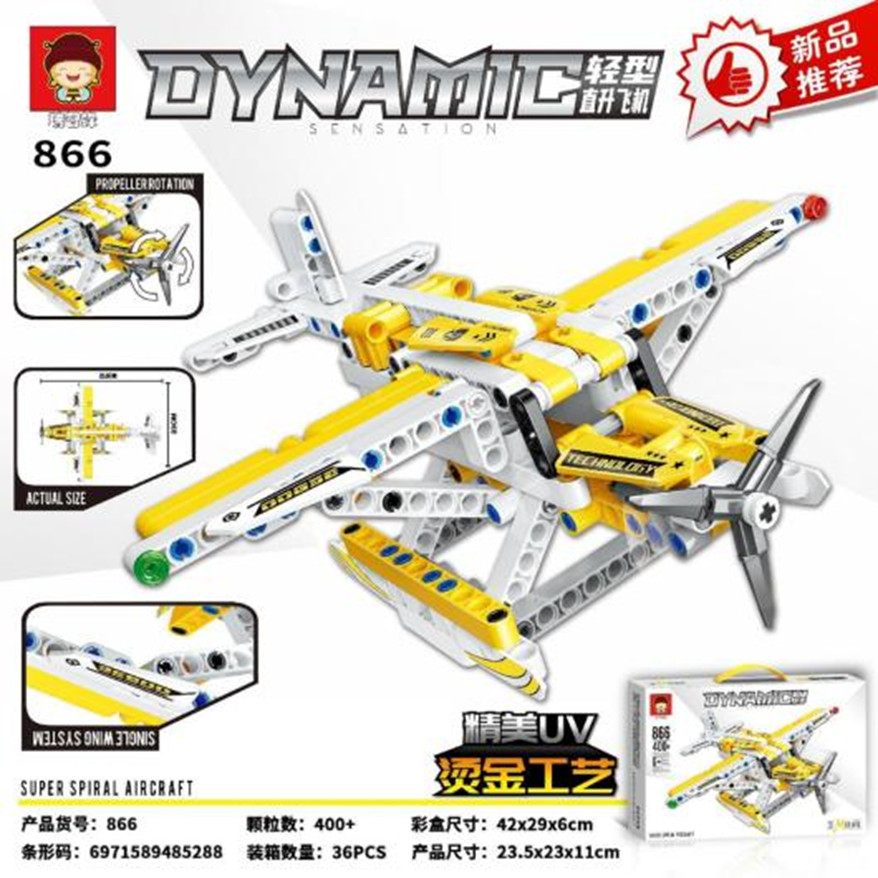 Bộ lắp ráp máy bay trực thăng 400pcs mã 866