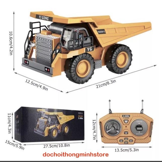 Xe Ben điều khiển từ xa mã 3349 9 kênh