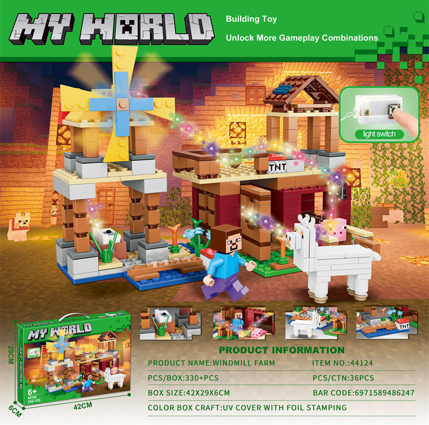 Bộ xếp hình Minecraft 330pcs mã 44124