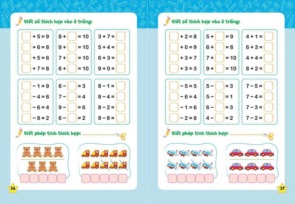 Rèn kỹ năng cộng trừ trong phạm vi 10