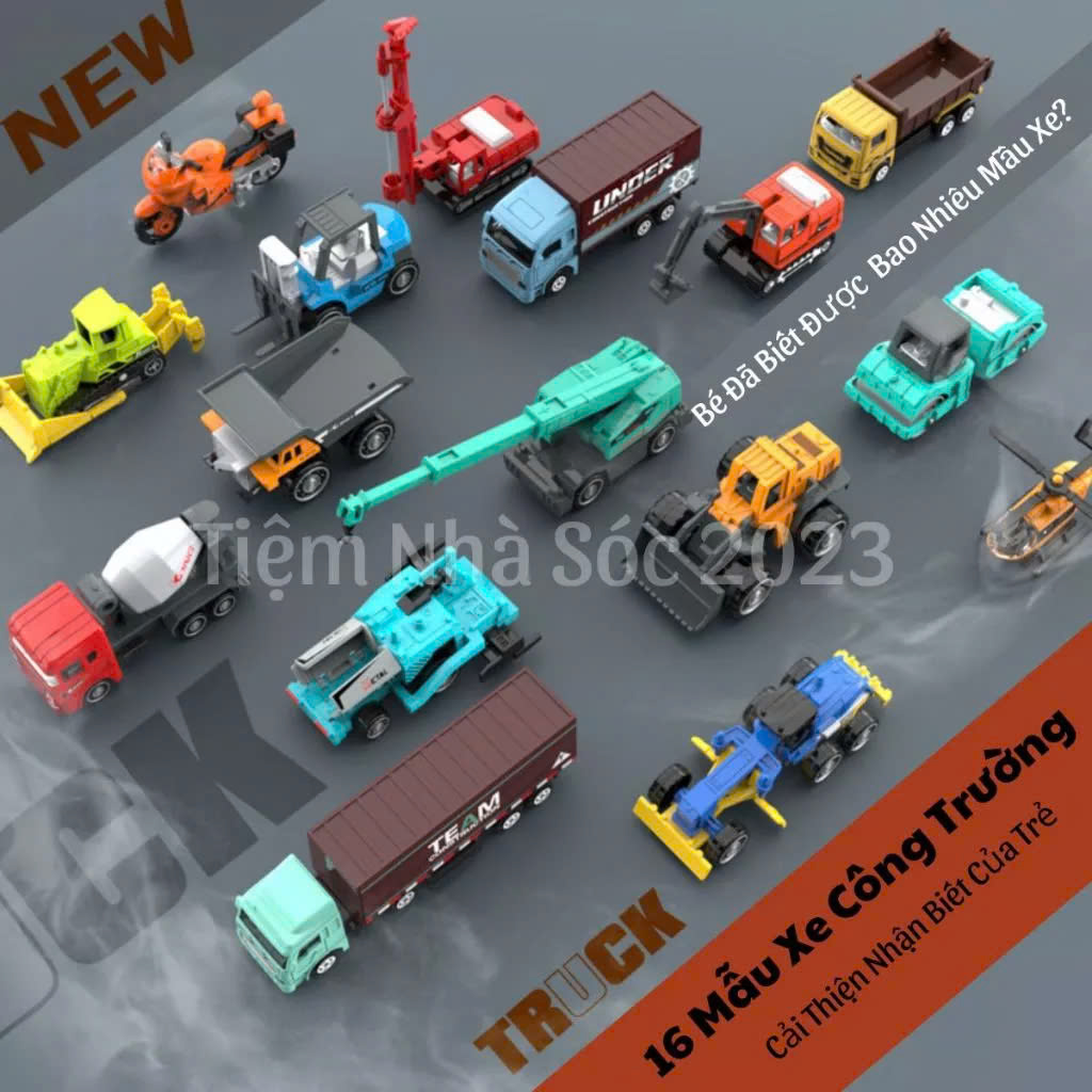 Set xe tổng hợp mã KX599-38 16pcs