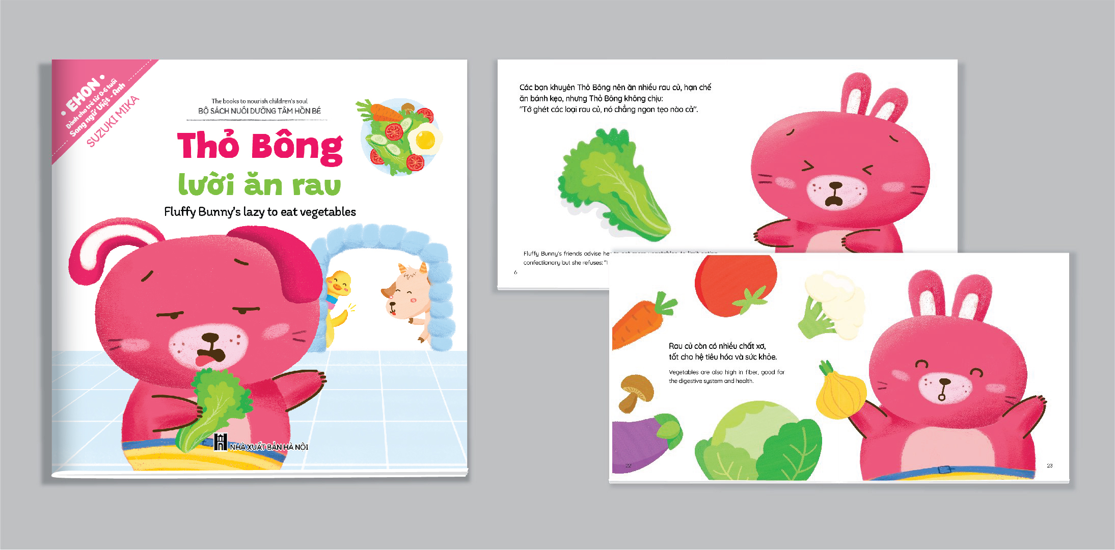 Bộ ehon kỹ năng sống song ngữ Thỏ Bông - Quét mã QR