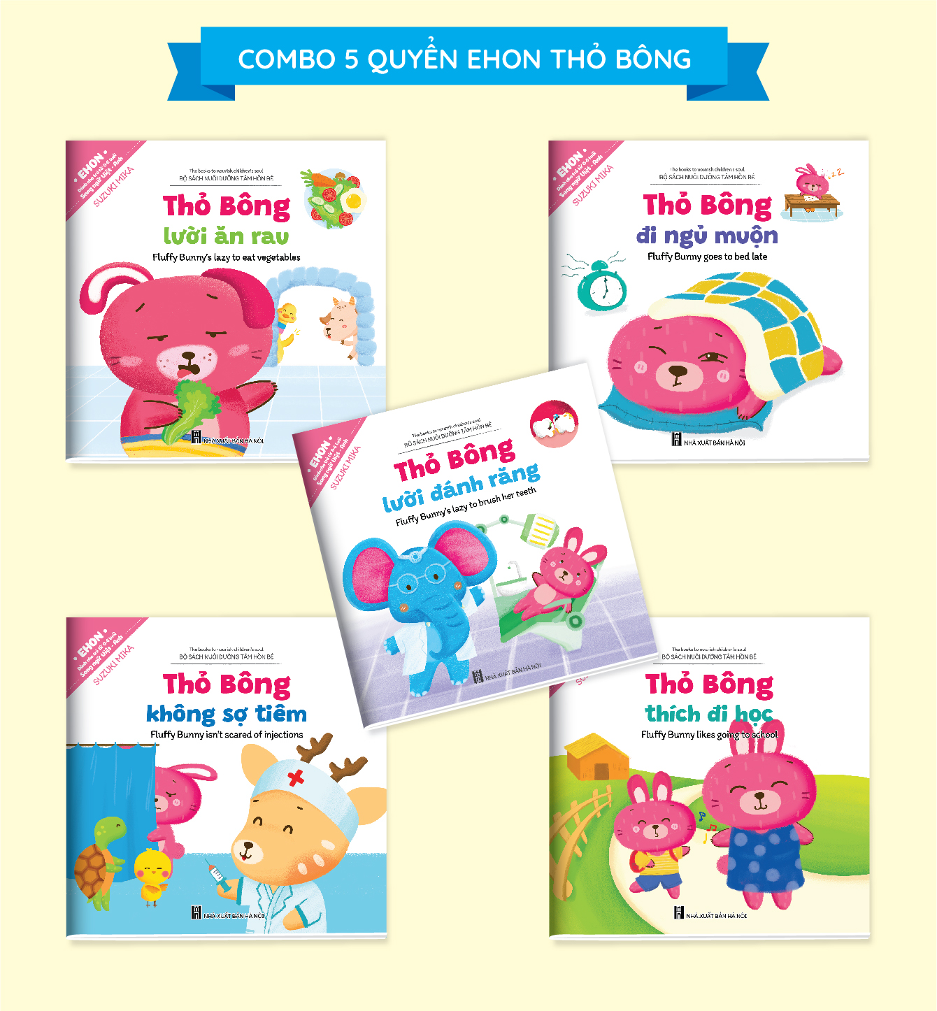 Bộ ehon kỹ năng sống song ngữ Thỏ Bông - Quét mã QR