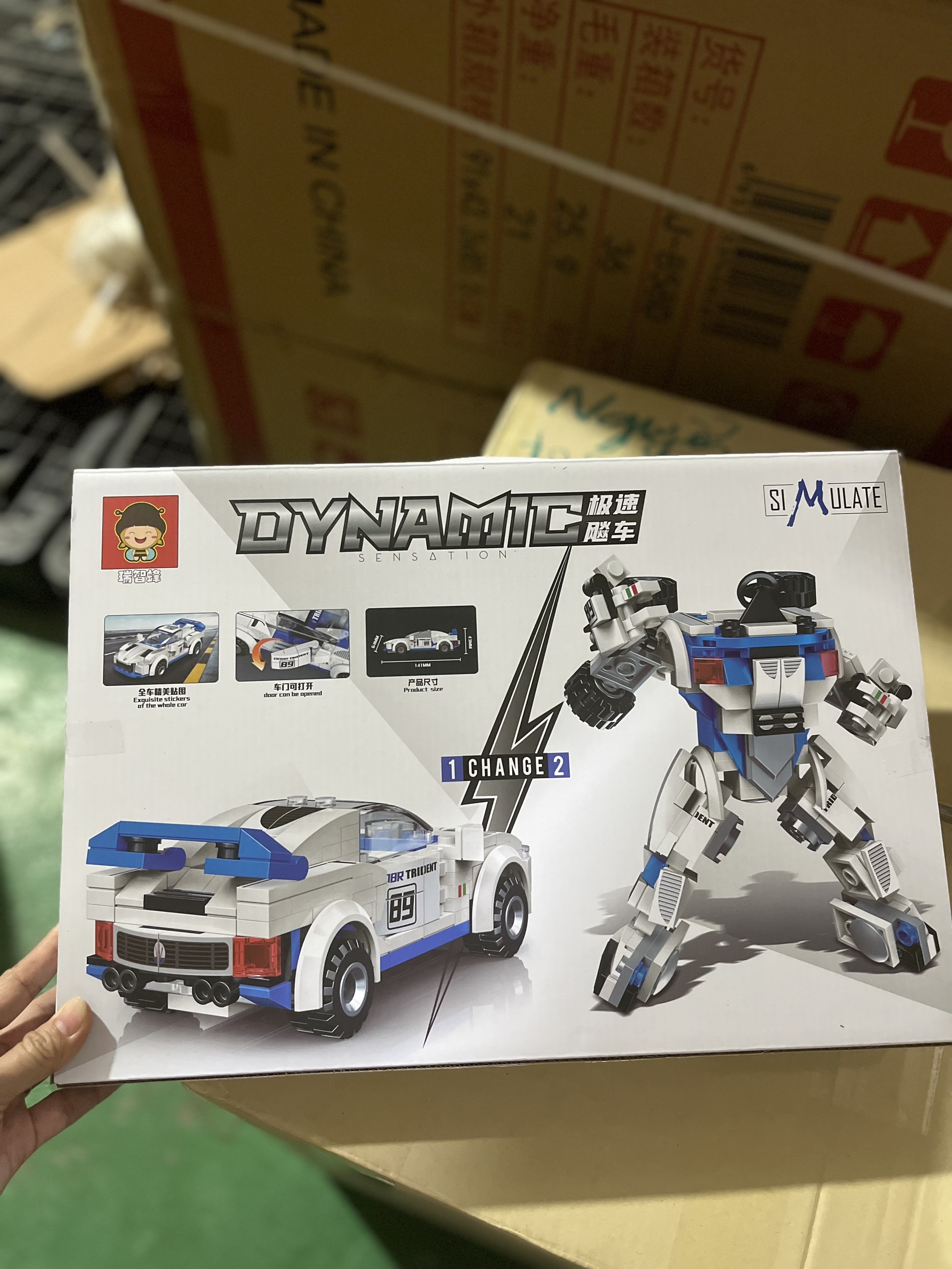 Bộ xếp hình xe đua biến hình robot 330pcs mã 937