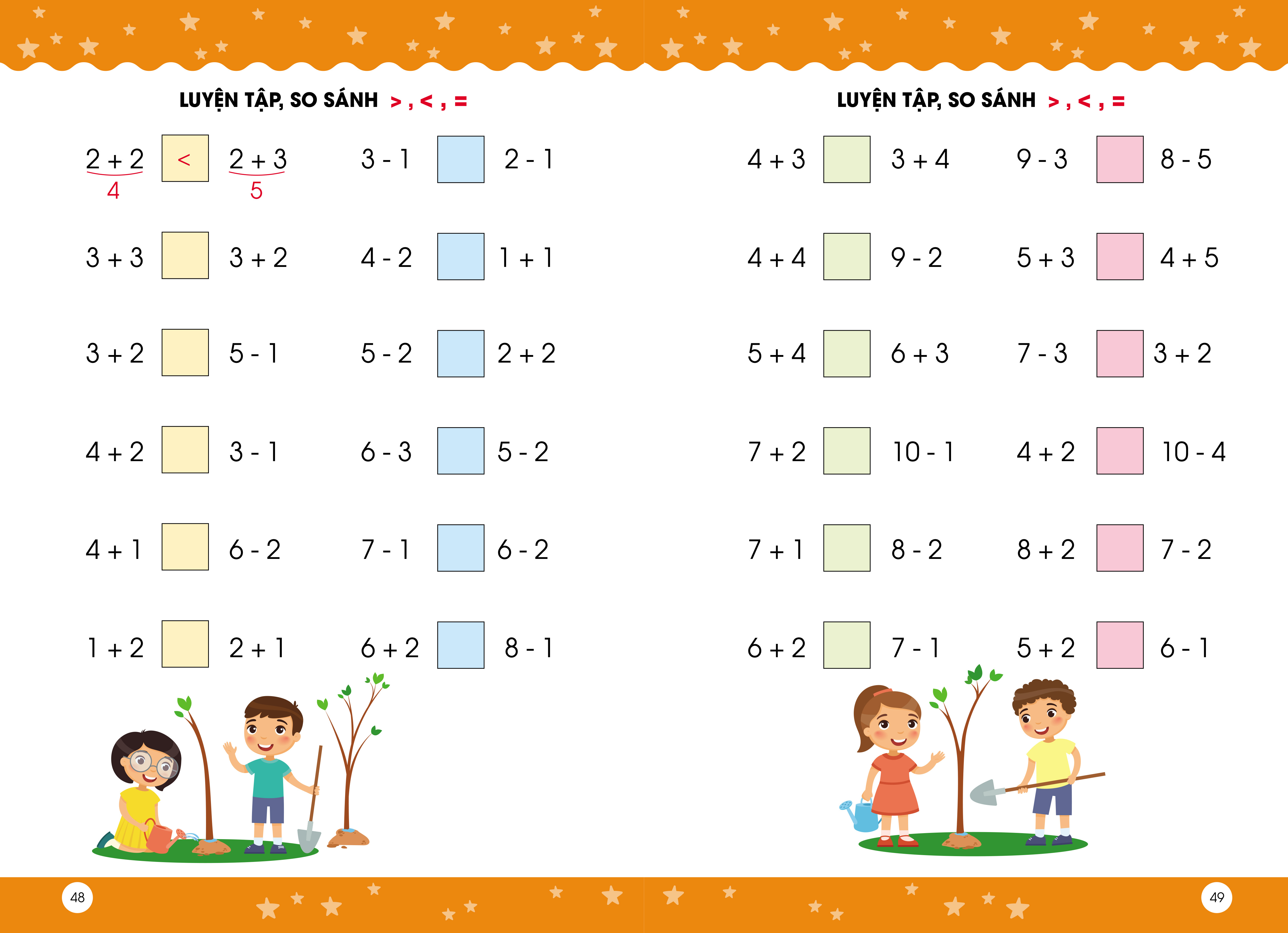 Sách toán tư duy cho bé 5-7 tuổi, 128 trang