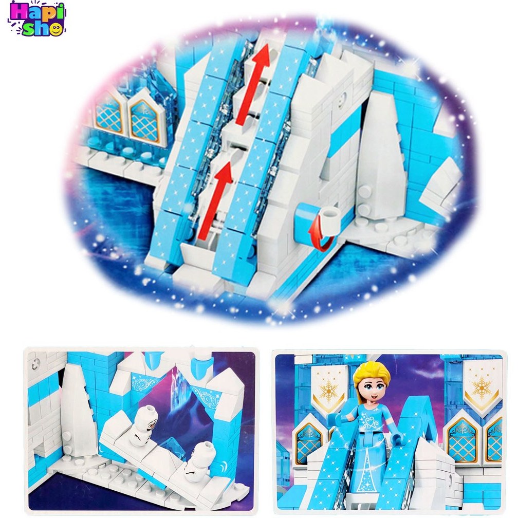 Bộ xếp hình lâu đài tuyết 890pcs mã 20071