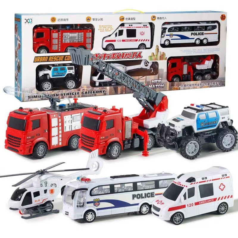 Set 6 xe Đội cứu hộ XLQ-6S (12 Bộ/thùng)