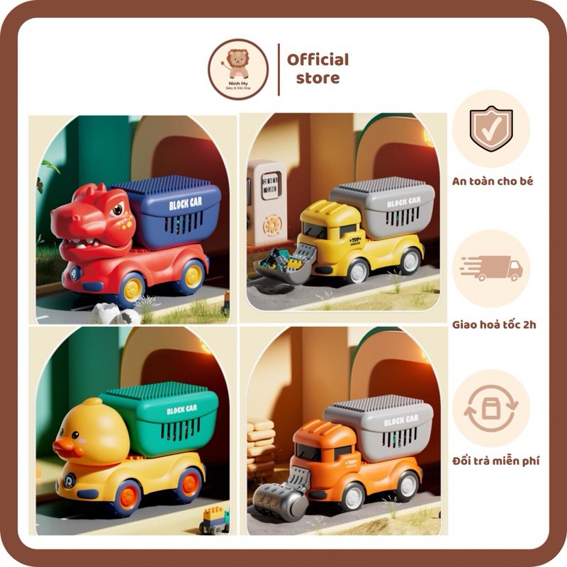 Xe tải xe lu chở Lego mã 9627 (lắp ráp)