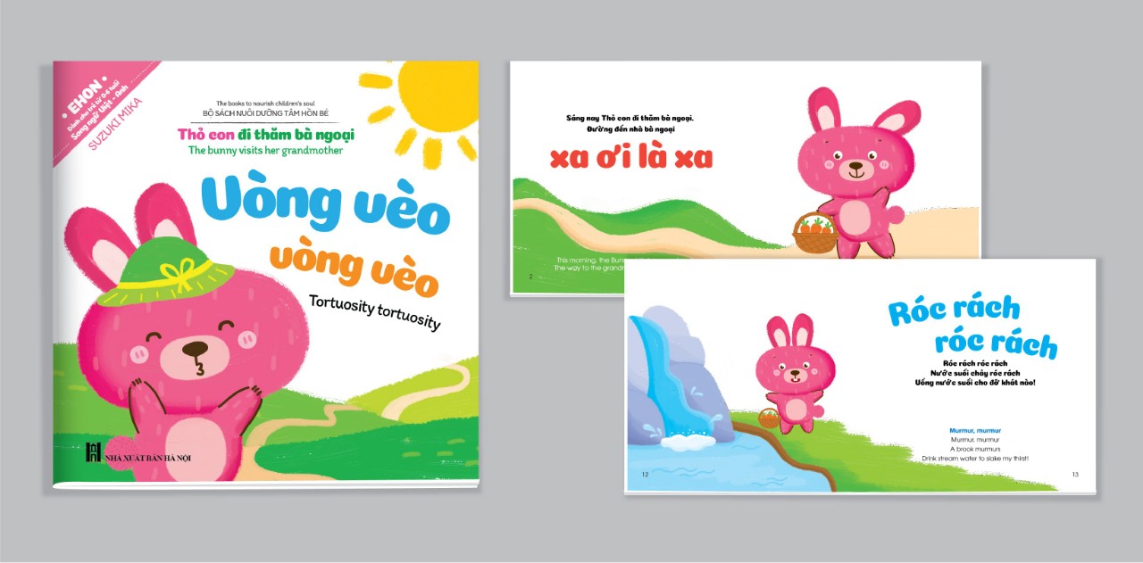 Bộ ehon kỹ năng sống song ngữ Thỏ Bông - Quét mã QR