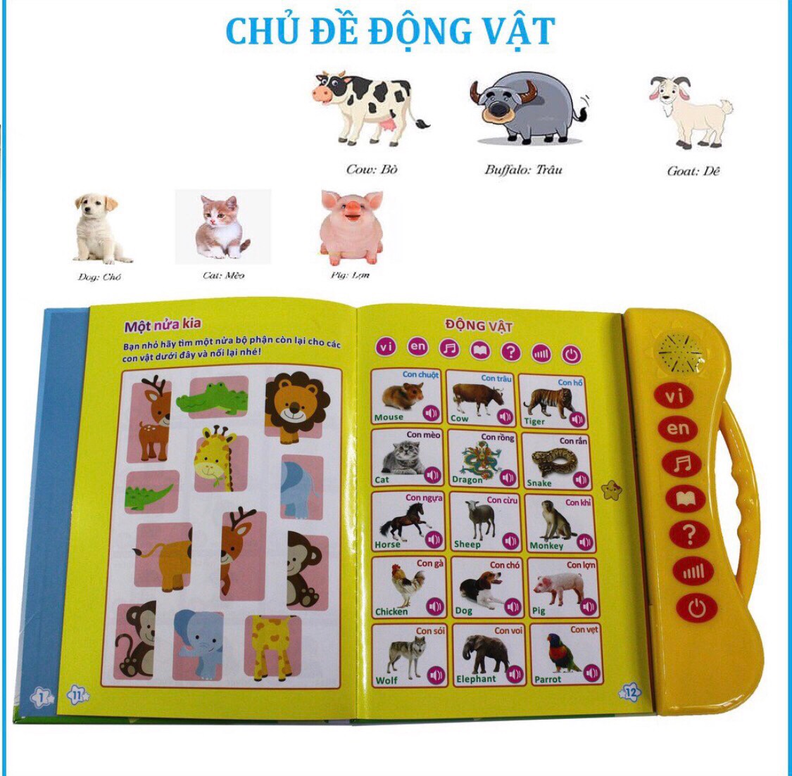 Sách quý song ngữ cho trẻ em Thanh Nga nút trong