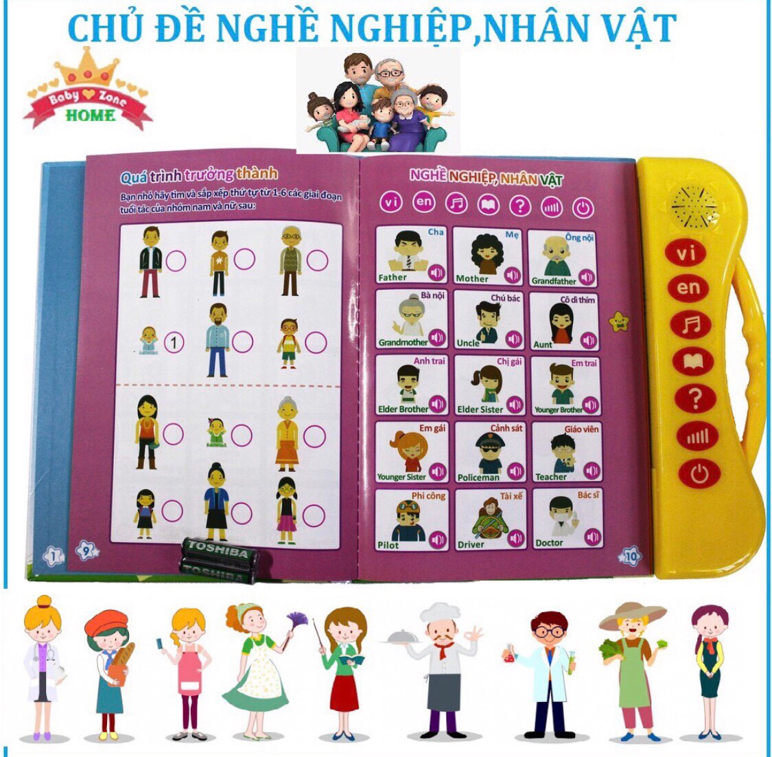 Sách quý song ngữ cho trẻ em Thanh Nga nút trong
