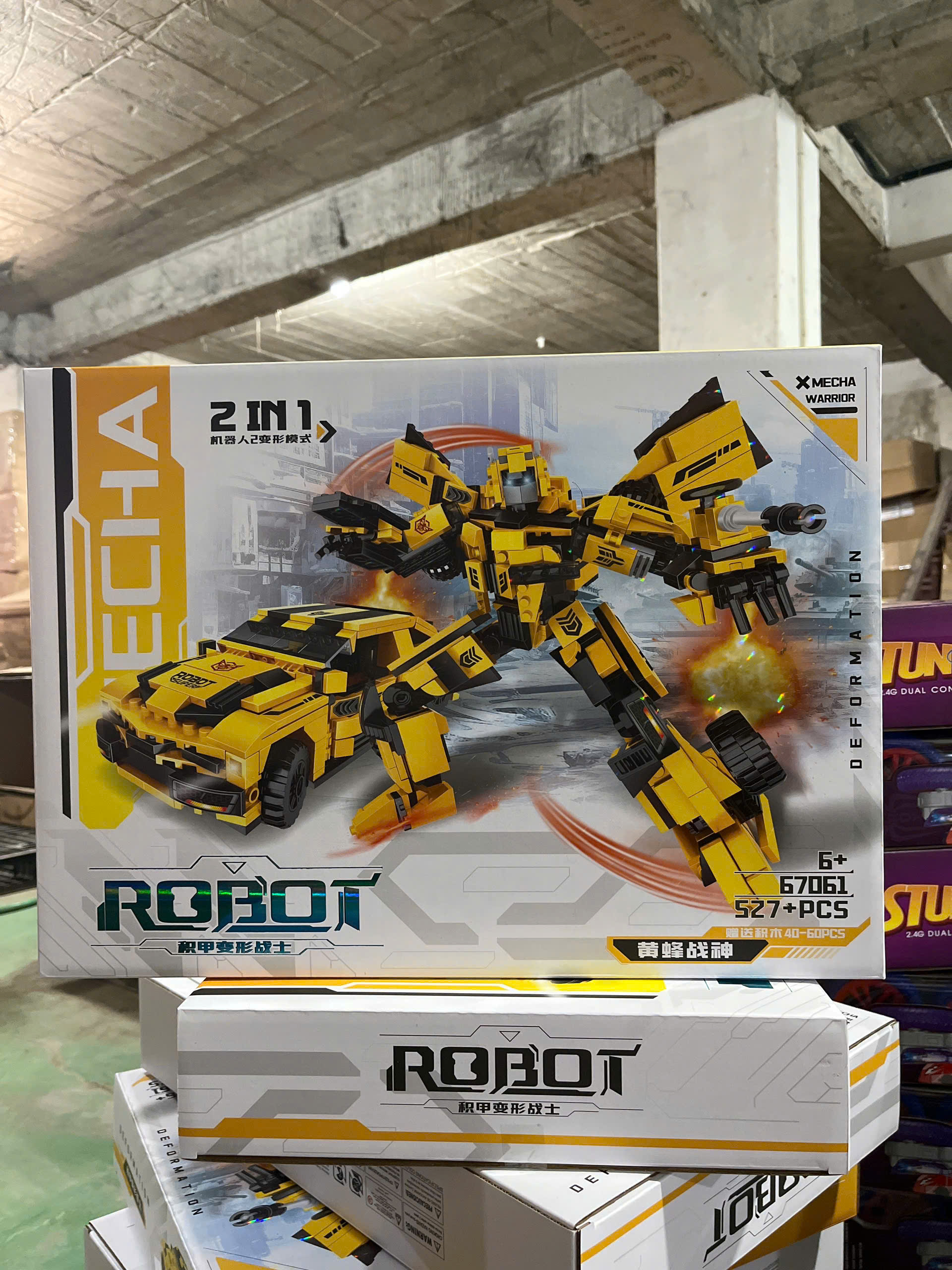 Bộ xếp hình biến hình robot 2in1 527pcs mã 67061
