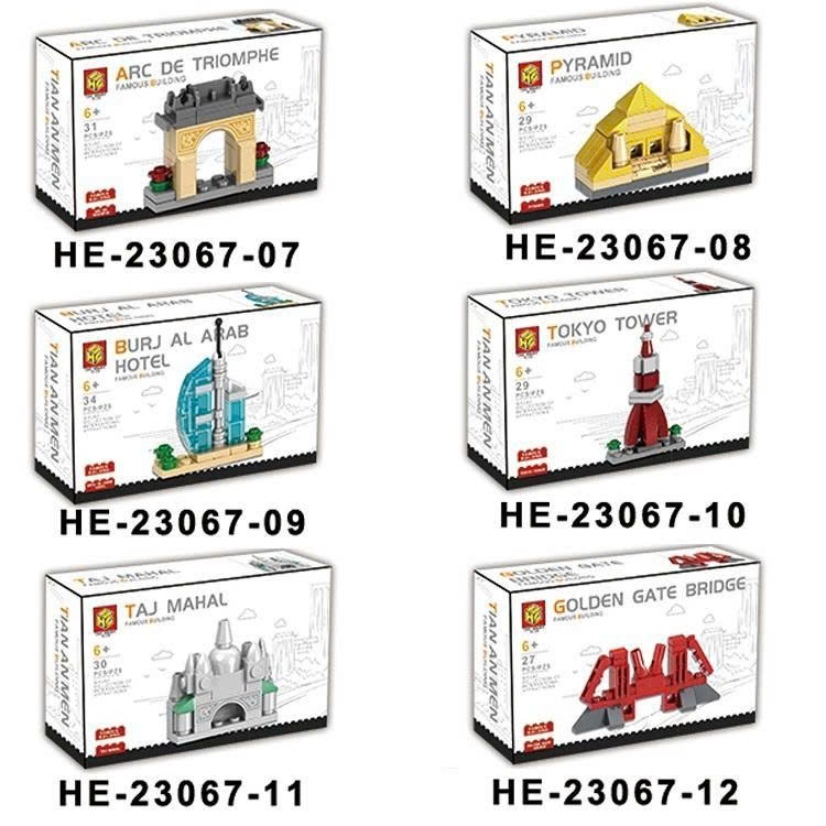 Bộ xếp hình thành phố 12 mẫu mã HE-23067 (Bán lốc 12 hộp)