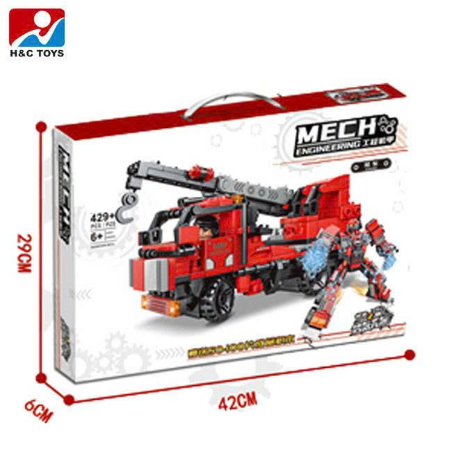 Bộ xếp hình xe cẩu biến hình robot 429pcs mã 939