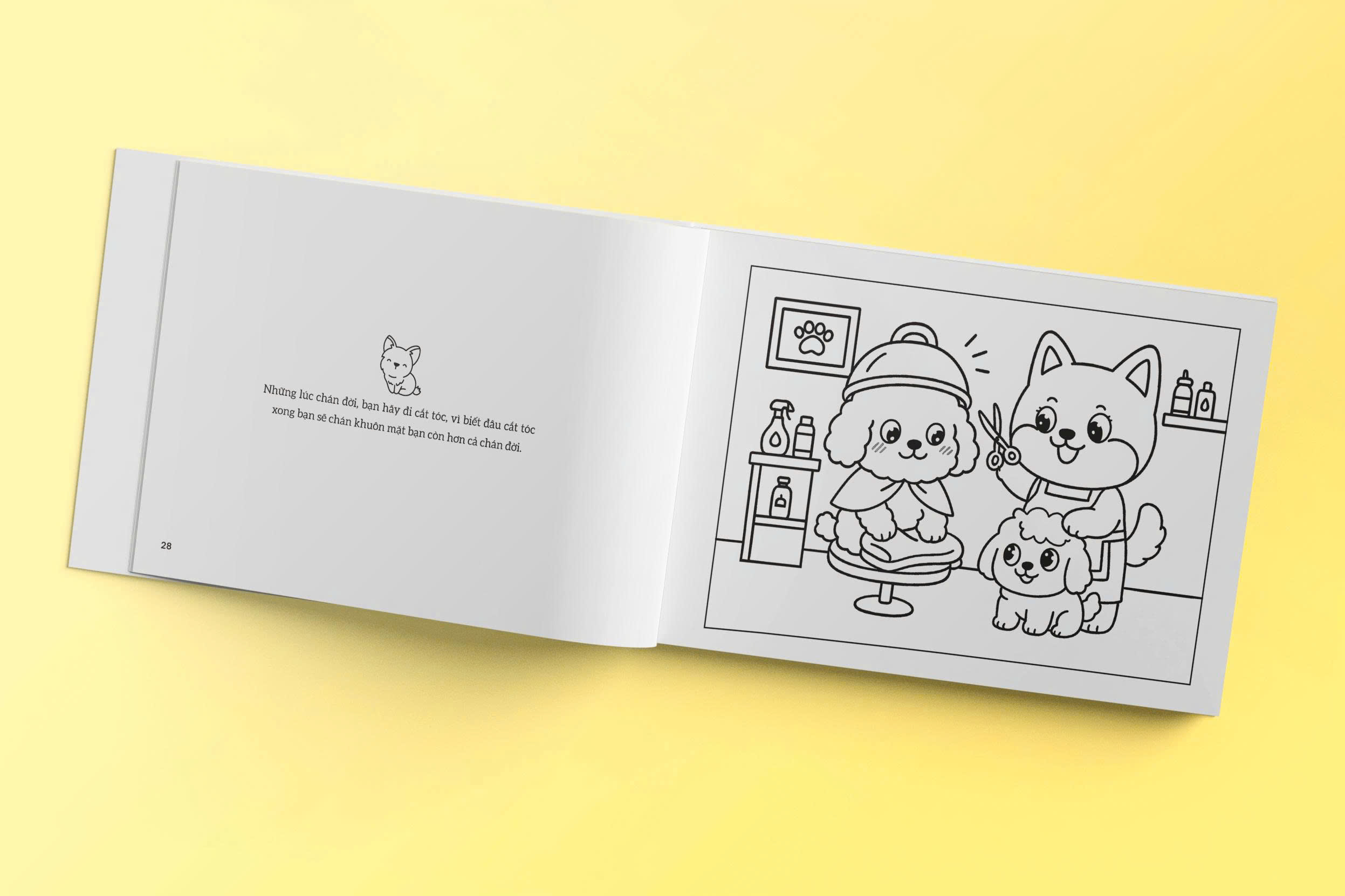 Tô màu xả xì chét – Những chú chó vui nhộn và dễ thương