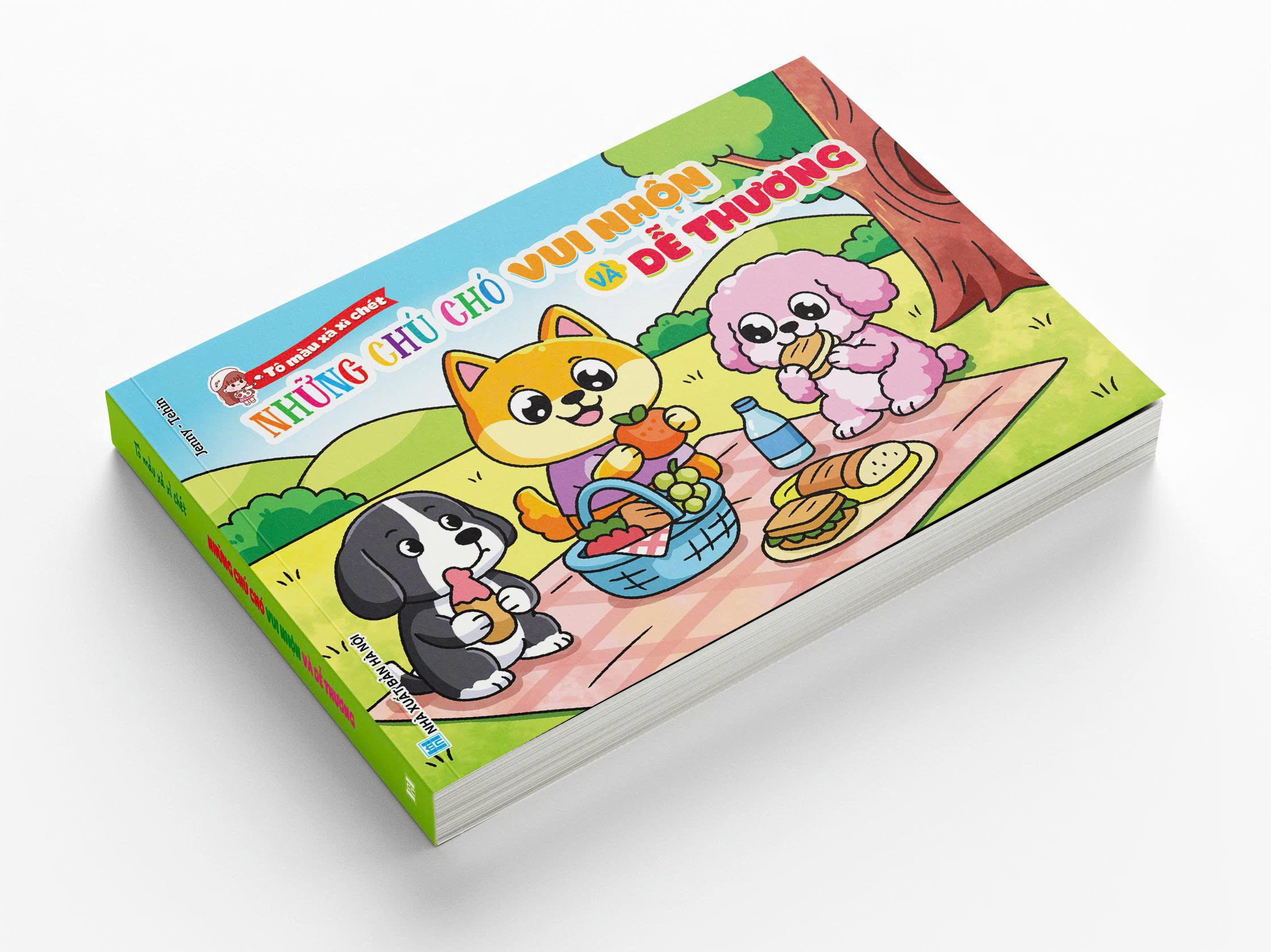 Tô màu xả xì chét – Những chú chó vui nhộn và dễ thương