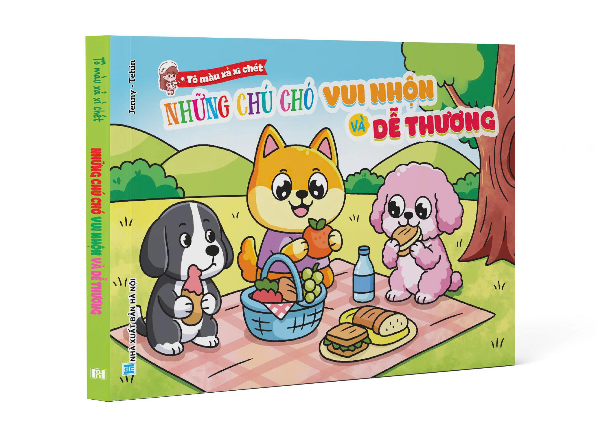 Tô màu xả xì chét – Những chú chó vui nhộn và dễ thương