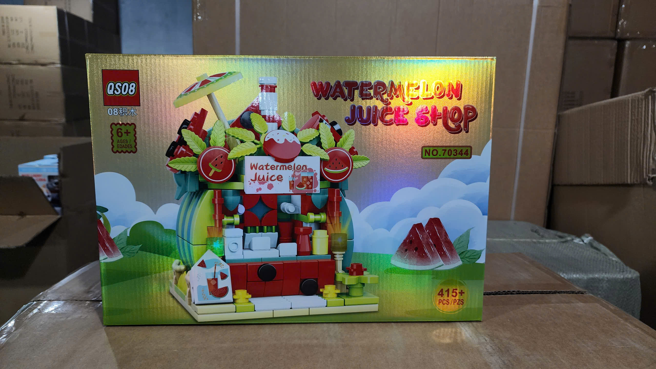 Bộ xếp hình cửa hàng nước ép dưa hấu 415pcs mã 70344