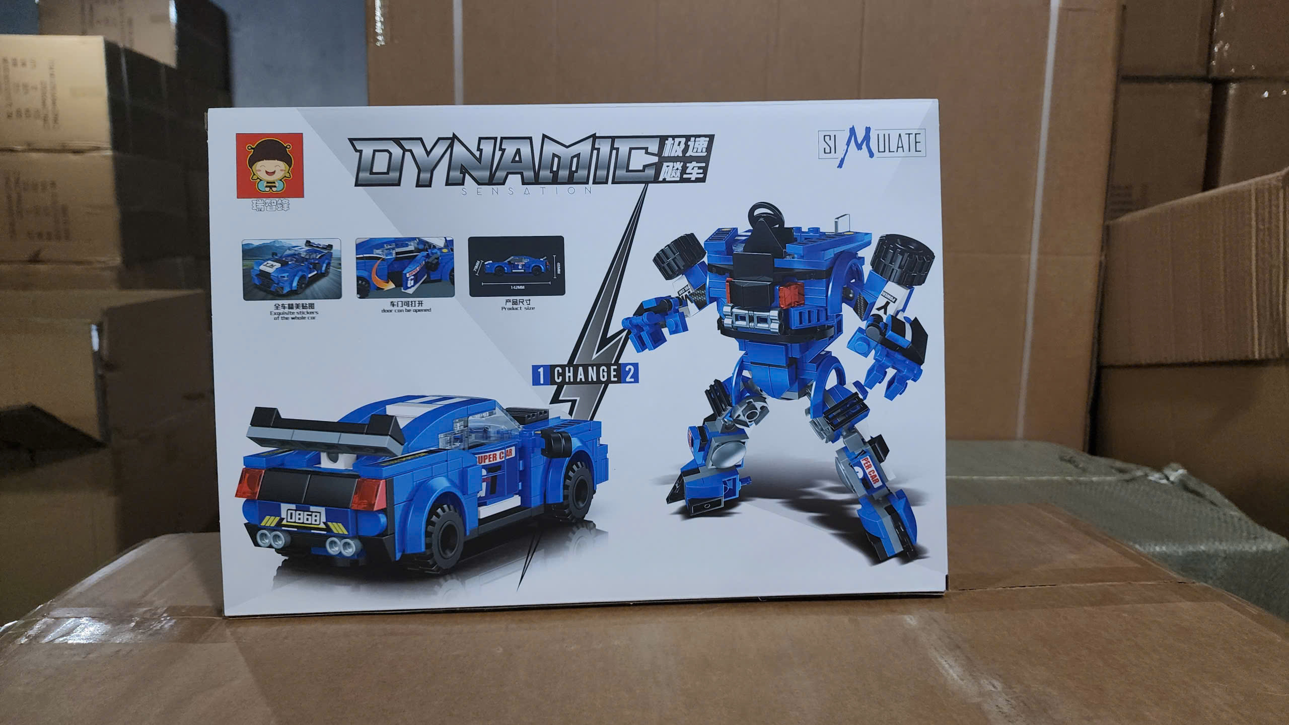 Bộ xếp hình xe biến hình robot mã 938