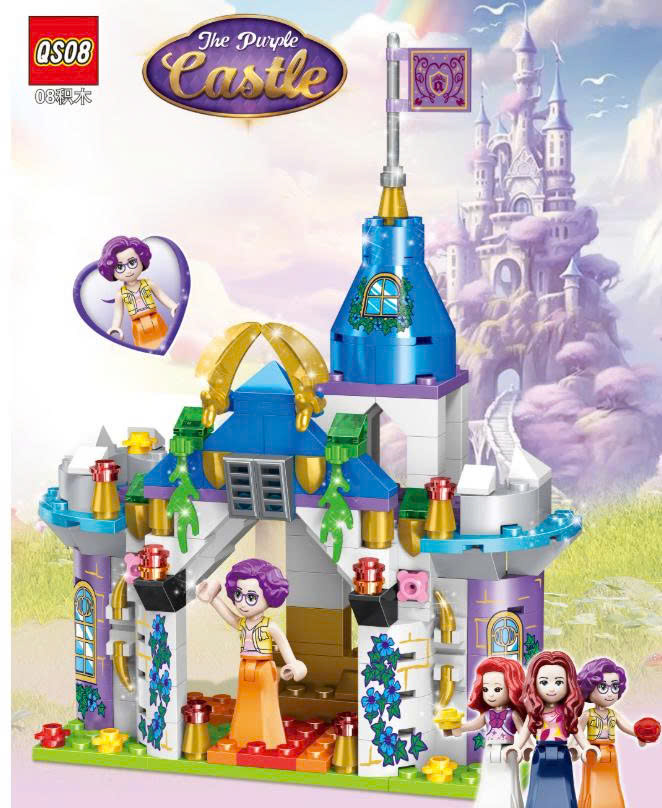 Bộ xếp hình lâu đài tím 201pcs mã 20052