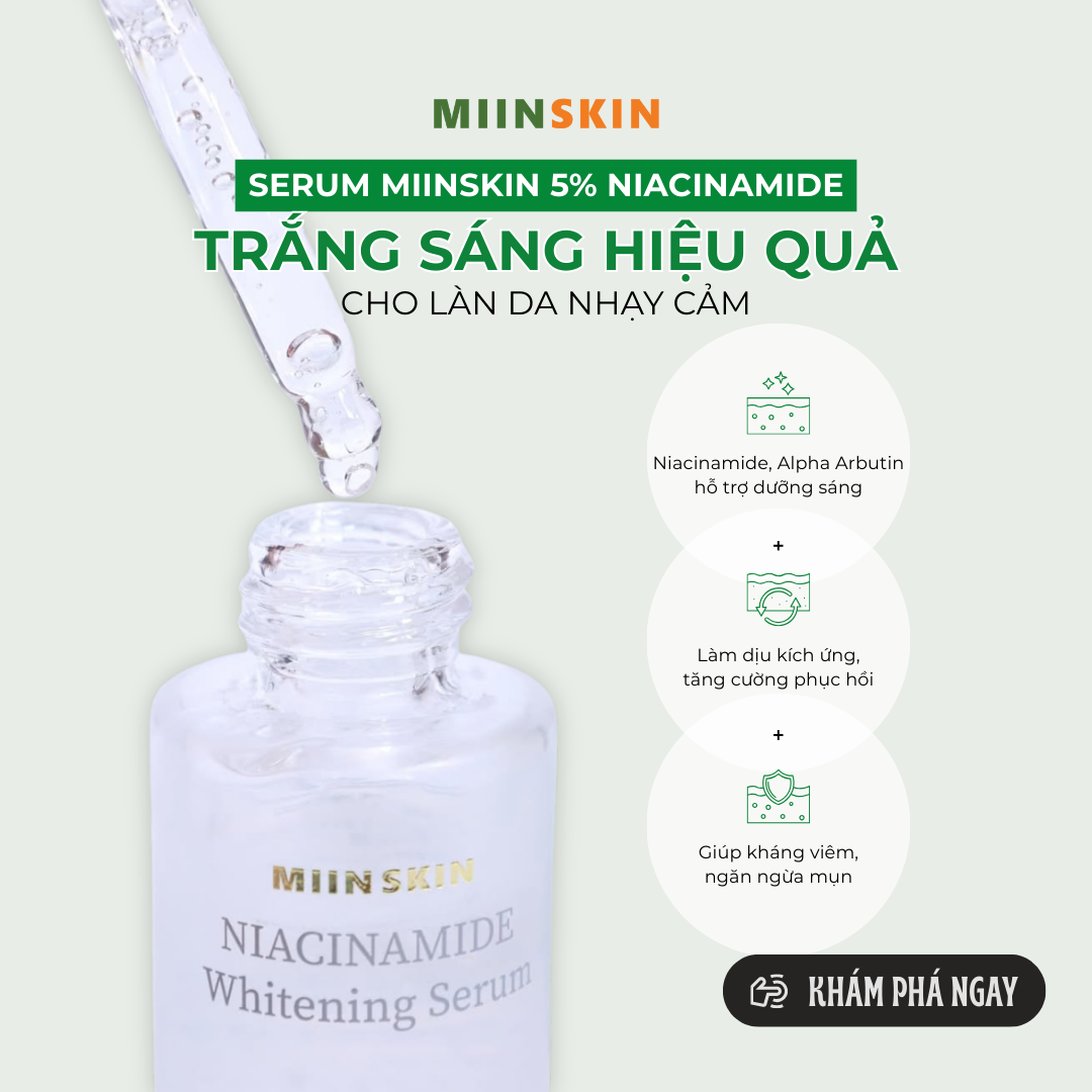 CÁCH DƯỠNG TRẮNG SÁNG HIỆU QUẢ CHO DA NHẠY CẢM CÙNG MIINSKIN