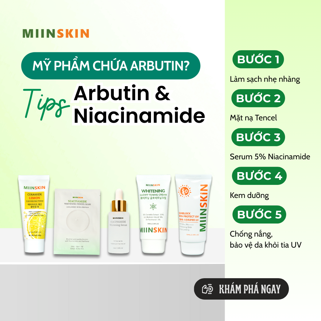 MỸ PHẨM CHỨA ARBUTIN CÓ PHÙ HỢP CHO DA NHẠY CẢM KHÔNG?