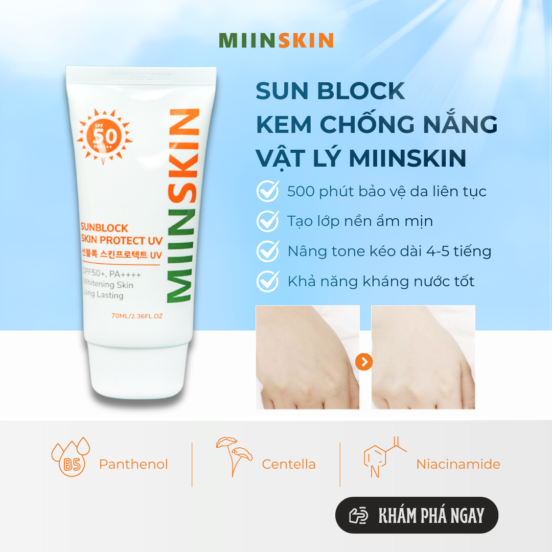 KEM CHỐNG NẮNG MIINSKIN KHÔNG CAY MẮT? NHÌN TỪ BẢNG THÀNH PHẦN