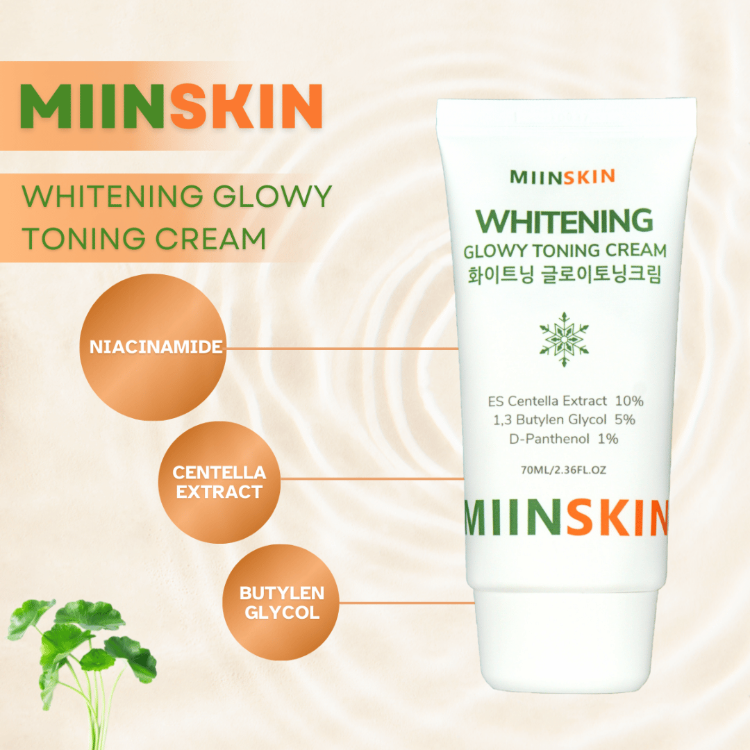 REVIEW KEM DƯỠNG TRẮNG DA MIINSKIN WHITENING GLOWY TONING CREAM