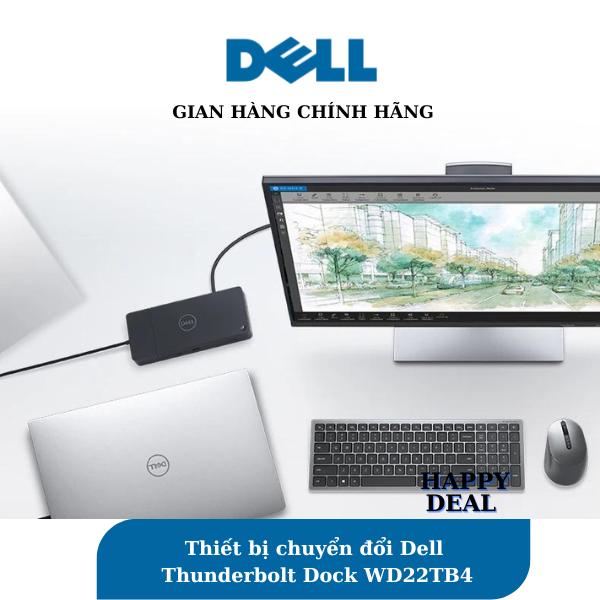 Thiết bị chuyển đổi Dell Thunderbolt Dock WD22TB4