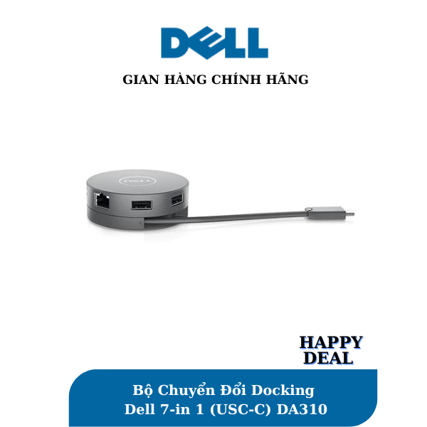 Bộ Chuyển Đổi Docking Dell 7-in 1 (USC-C) DA310