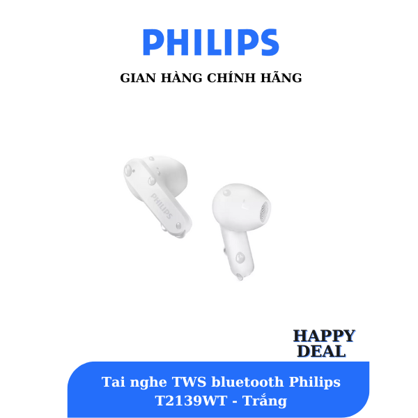 Tai Nghe Bluetooth True Wireless Philips TAT2139WT