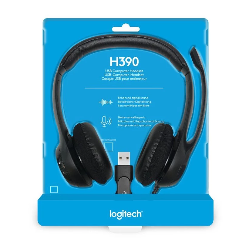 [Chính Hãng] Tai nghe có dây Logitech H390 Màu trắng- Mic giảm ồn, quai đeo, chụp tai có đệm, kết nối USB-A-BH 1 năm