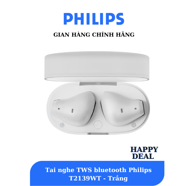Tai Nghe Bluetooth True Wireless Philips TAT2139WT