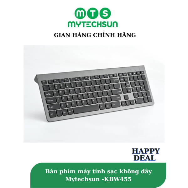 Bàn phím máy tính sạc không dây Mytechsun KBW455 Pro