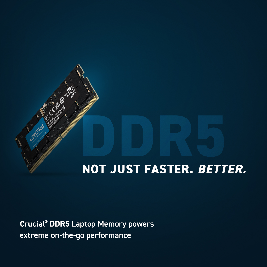 Ram Laptop Crucial DDR5 8GB 5600MHz 1.1v CT8G56C46S5
