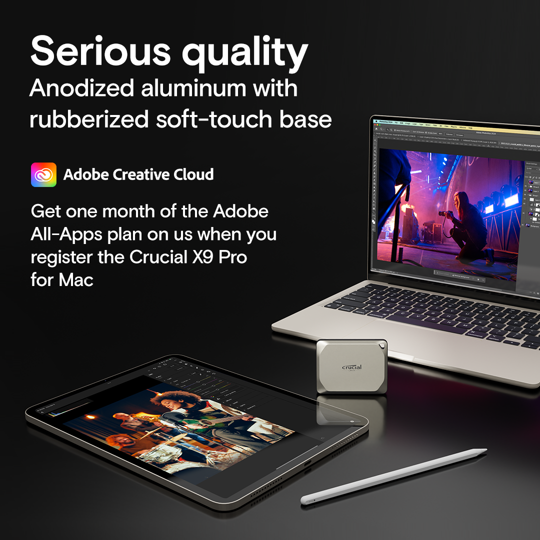 Crucial X9 Pro cho Mac SSD di động 4TB-CT4000X9PROMACSSD9B