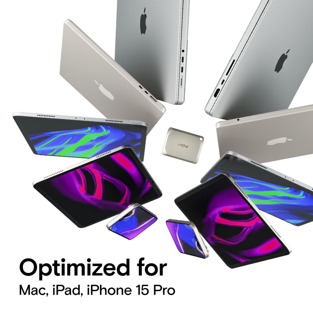 Crucial X9 Pro cho Mac SSD di động 4TB-CT4000X9PROMACSSD9B