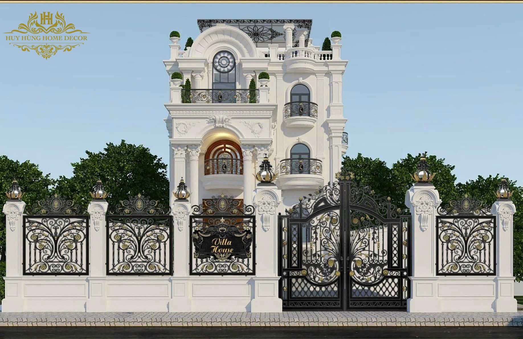 Phào chỉ dát vàng Vinhome Long Biên