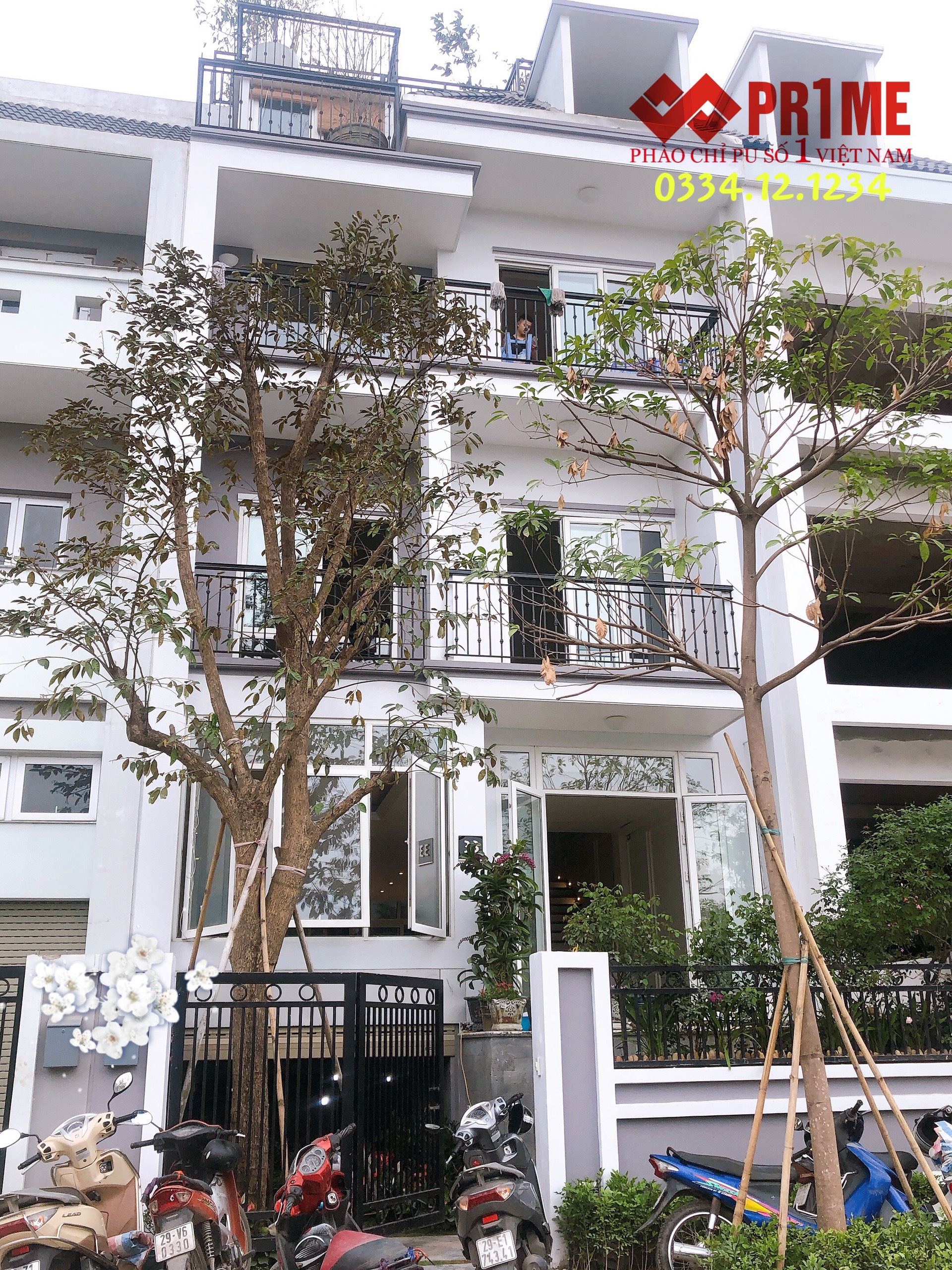 Thi công công trình phào chỉ Pu trơn tại biệt thự k4 Ciputra