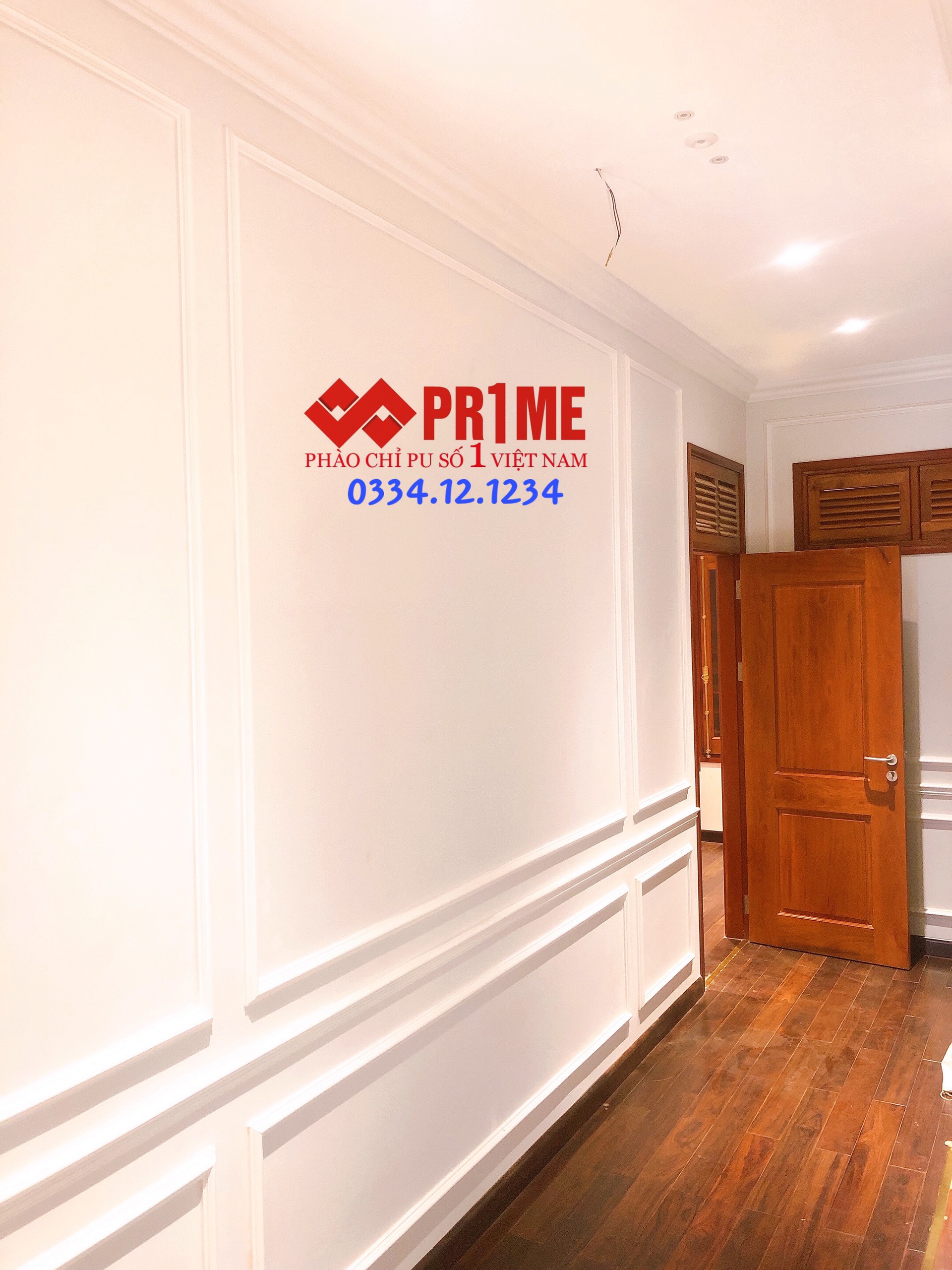 Thi công công trình phào chỉ Pu trơn tại biệt thự k4 Ciputra