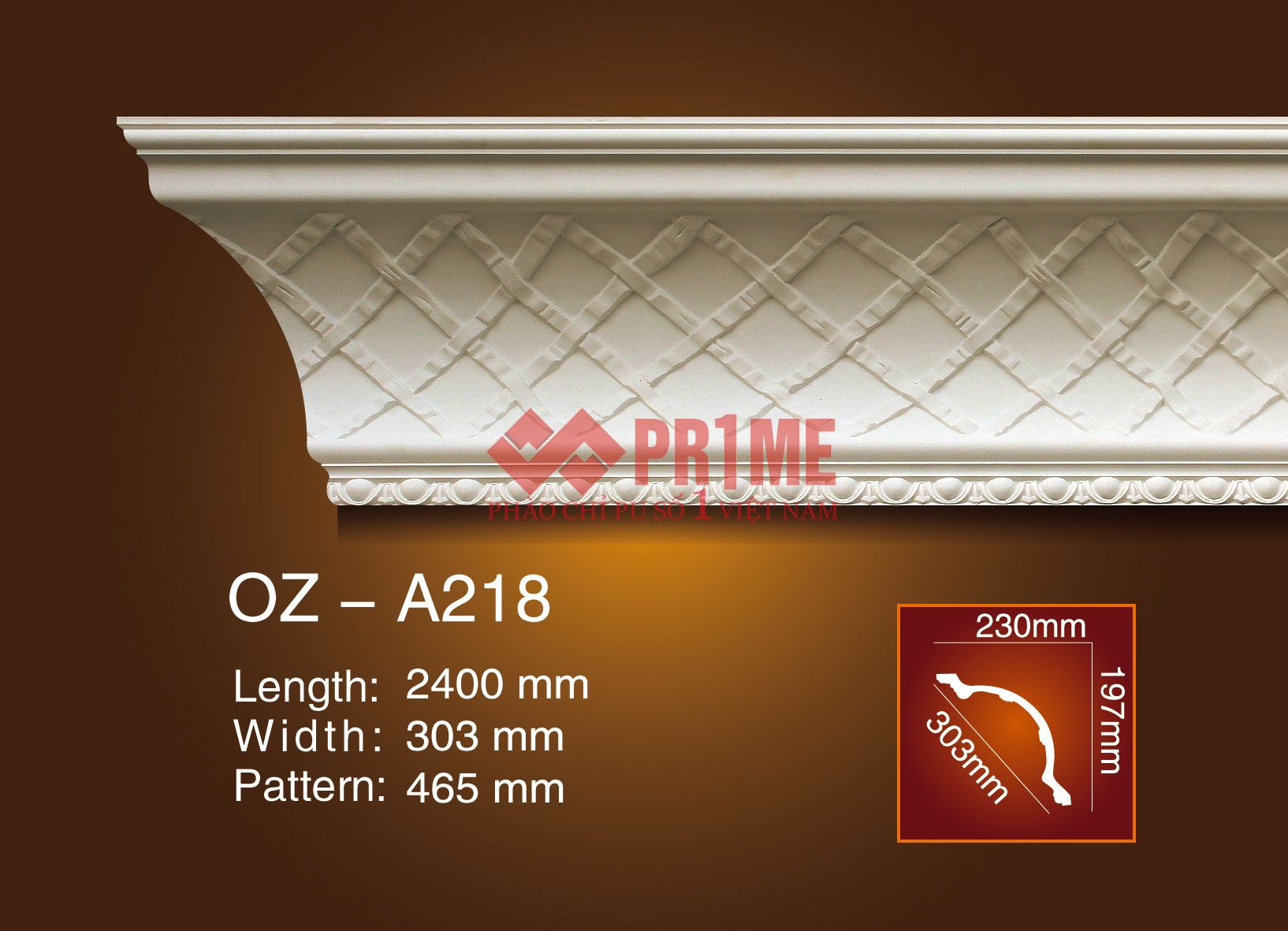 Phào máng hoa văn A218