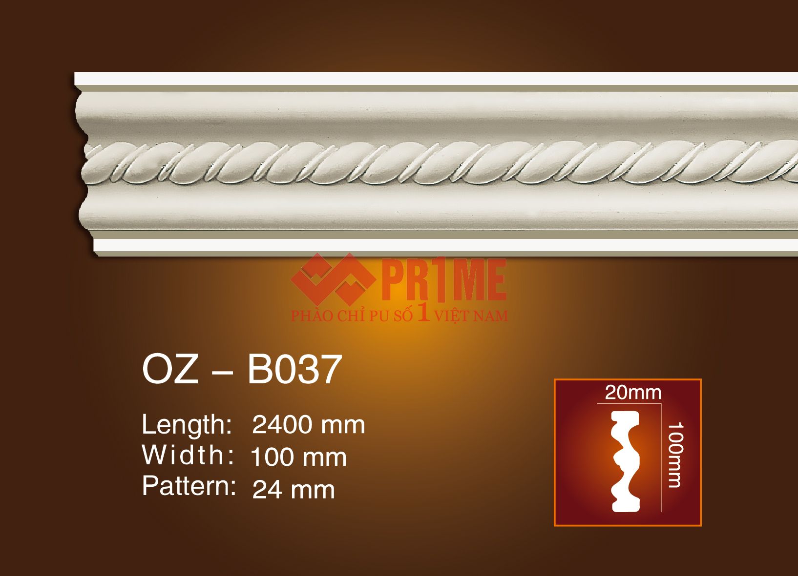 Phào chỉ tường B037