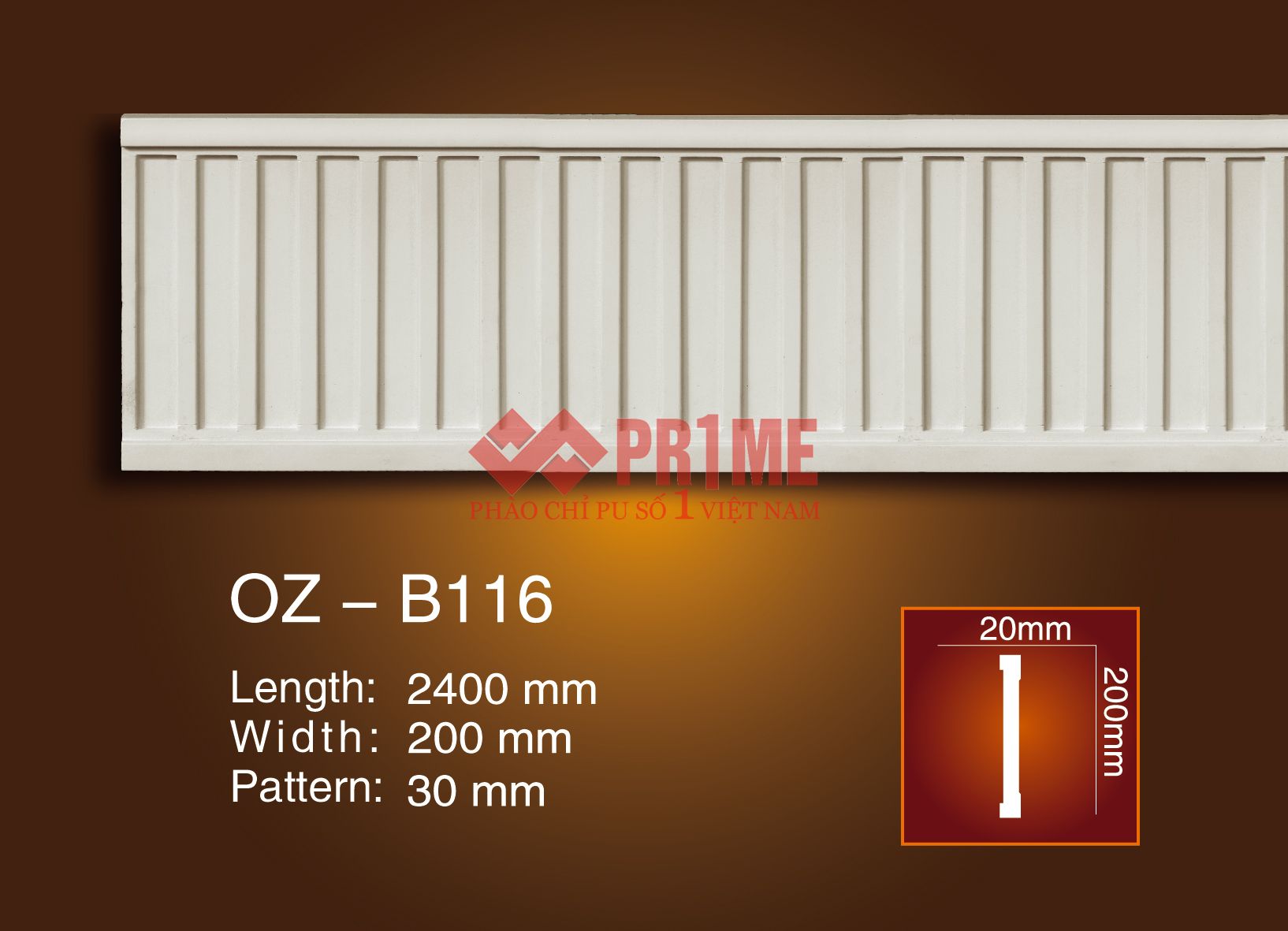 Phào chỉ tường B116