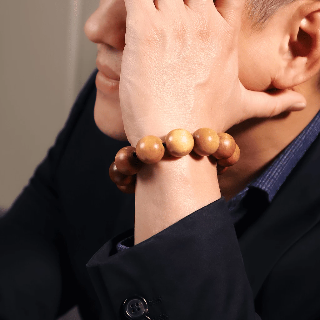 Vòng tay gỗ Đàn hương trắng Ấn Độ