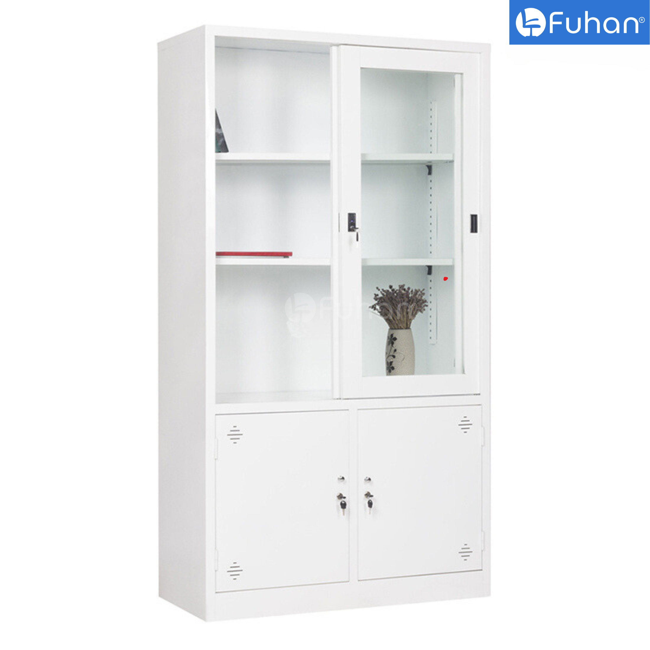 Tủ tài liệu sắt cánh lùa TSK-01D-2LT