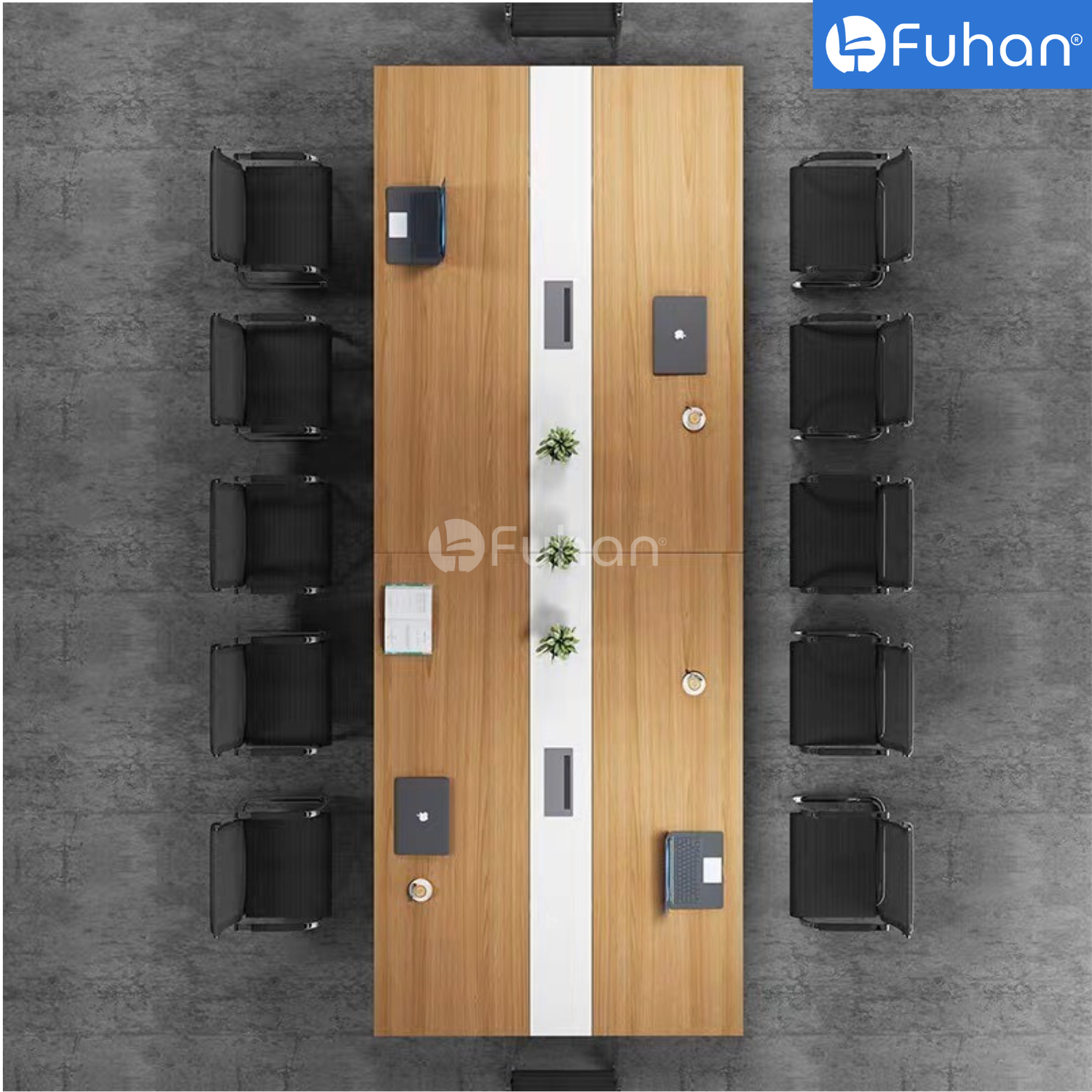 Bàn họp chân sắt Kiya KI2460-CS2