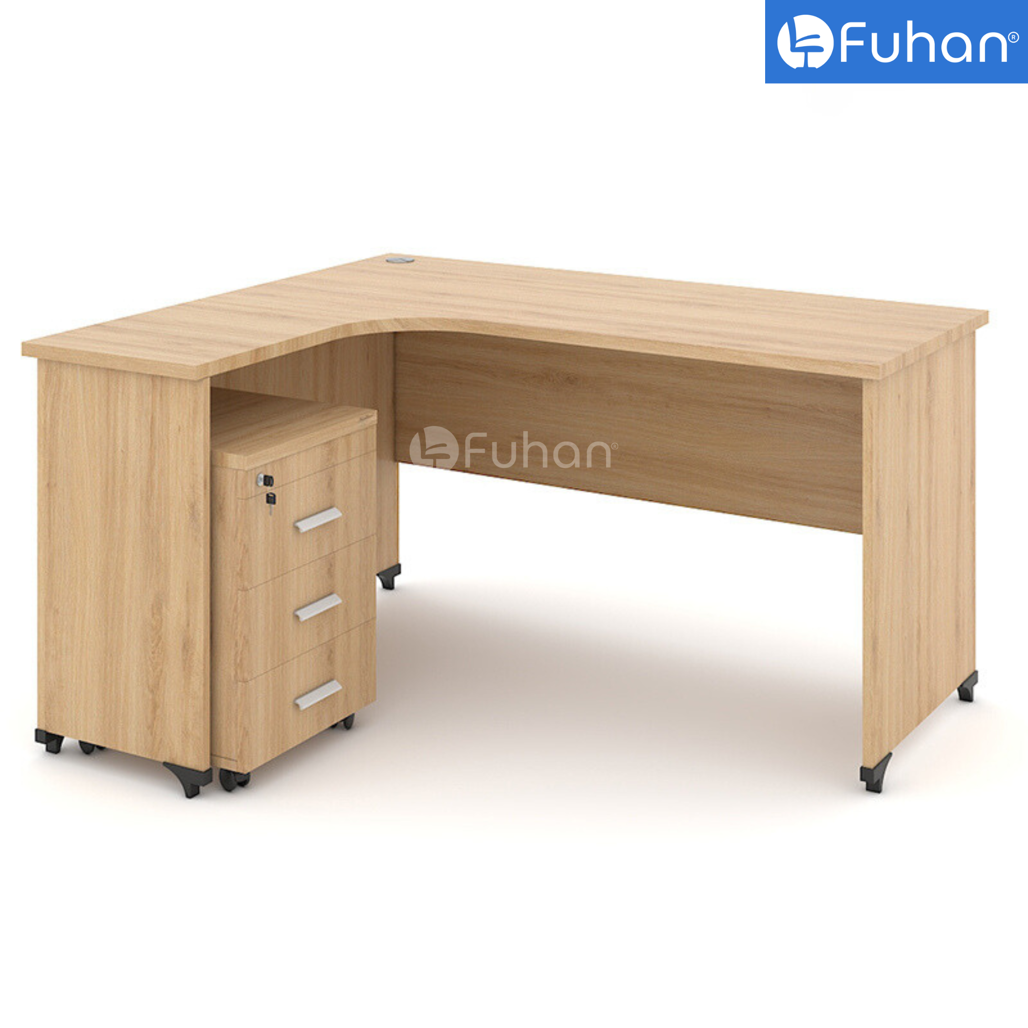 Bàn làm việc chân gỗ chữ L D1412-K5